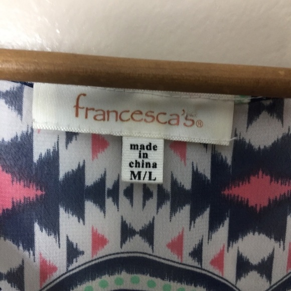 [Francesca’s] Aztec Boho Print Swim Coverup - Picture 4 of 7